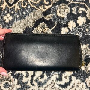 Madewell Sleek Black Leather Wallet